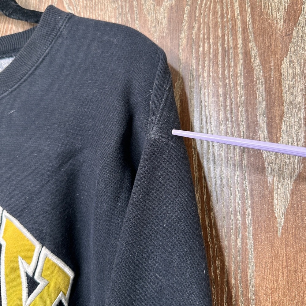 Vintage Steve and Barrys Army Crewneck Sweatshirt Black Embroidered XL Athletic - Picture 3 of 8